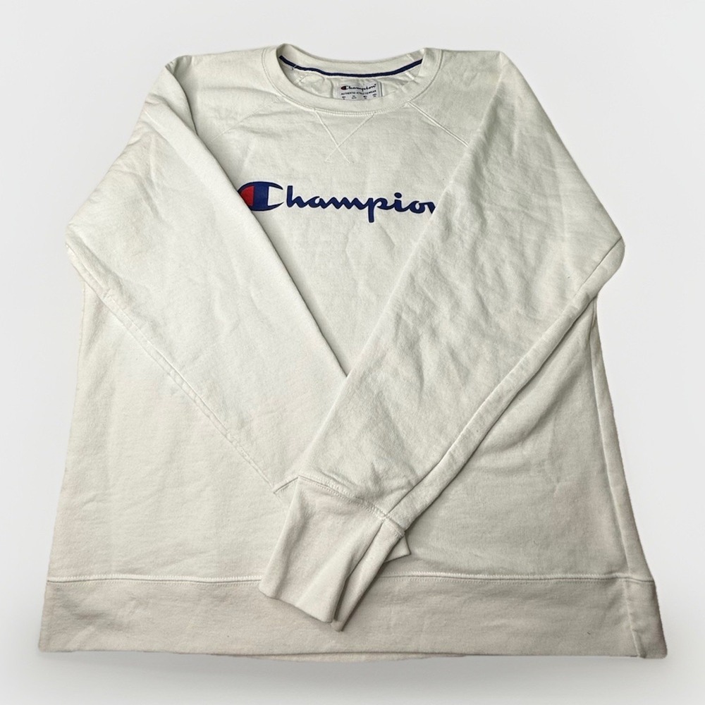 Champion Men's Authentic Athleticwear White Sweatshirt‎ Sz XL Casual Loungewear